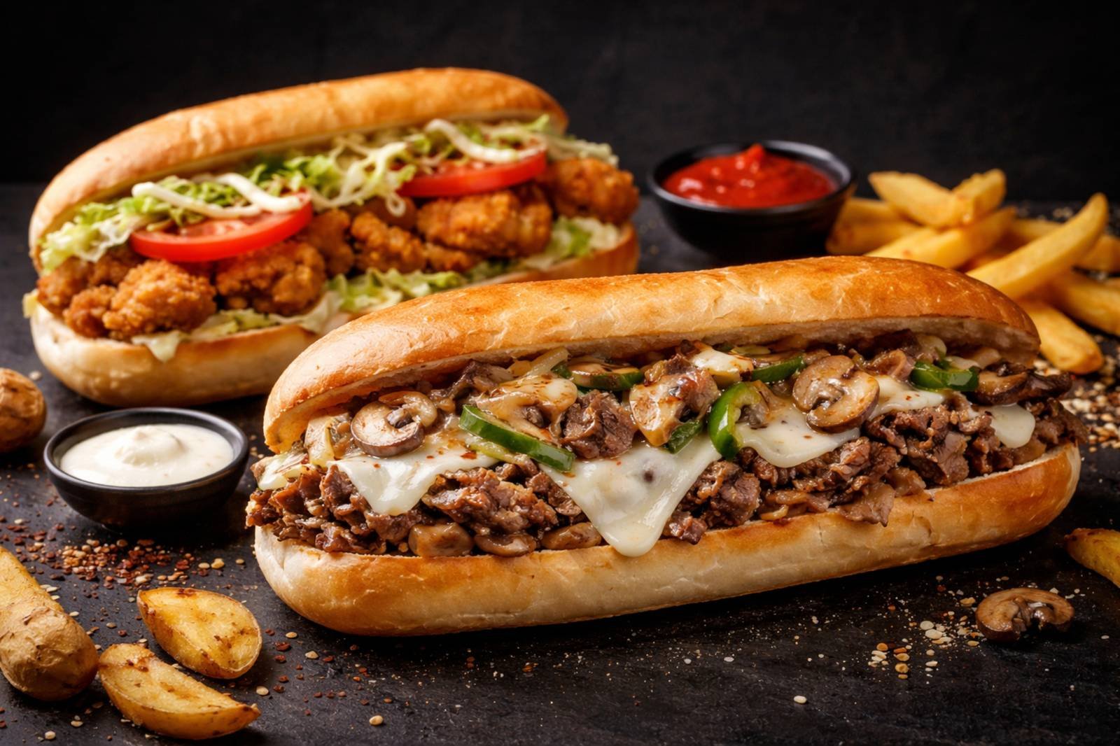 Halal Philly cheesesteak subs in Greensboro NC